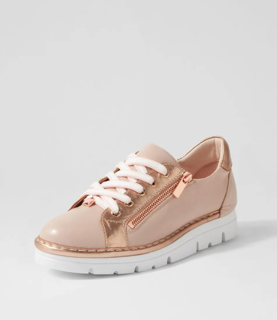 Women TOP END Sneakers<Elos Dusty Pink Pale Rose Gold Leather Sneakers