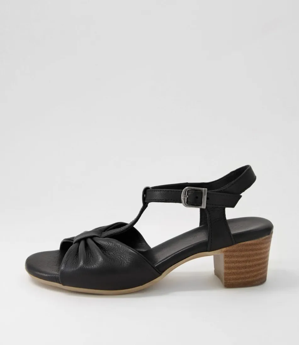 Women DIANA FERRARI Heels<Emin Black Leather Sandals