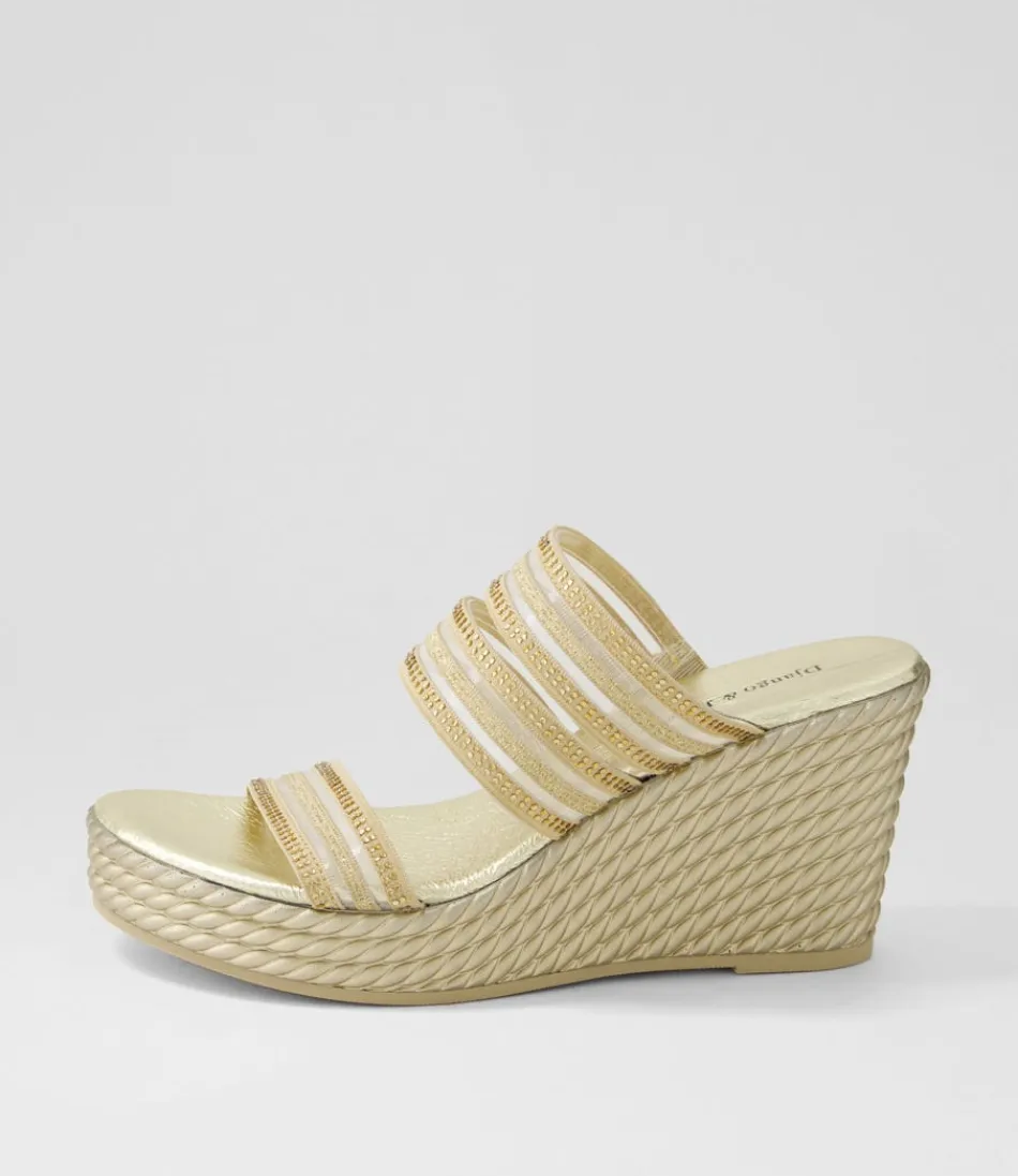 Women DJANGO & JULIETTE Wedges<Enrica Gold Vinylite Sandals