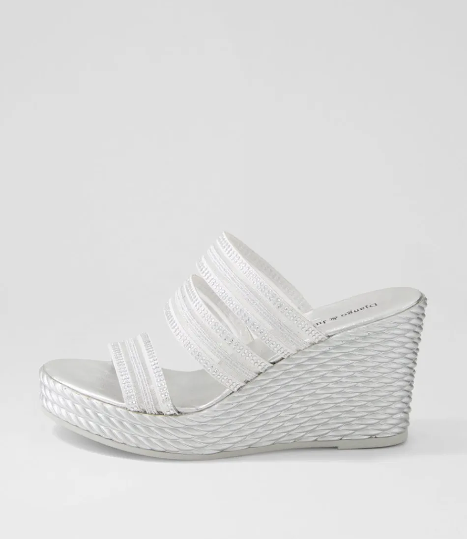 Women DJANGO & JULIETTE Wedges<Enrica Silver Vinylite Sandals