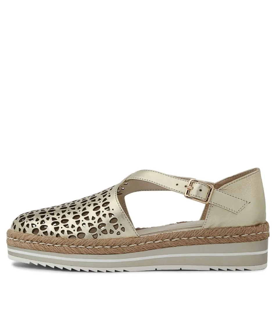 Women DJANGO & JULIETTE Espadrilles<Erika Pale Gold Leather Espadrilles