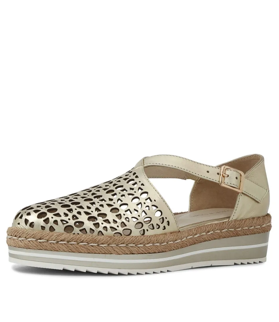 Women DJANGO & JULIETTE Espadrilles<Erika Pale Gold Leather Espadrilles