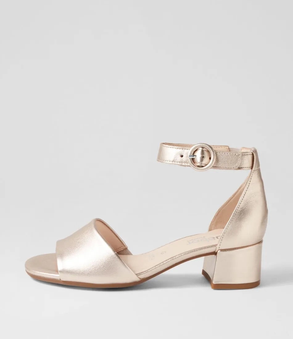 Women GABOR Comfort<Erika Puder Leather Sandals