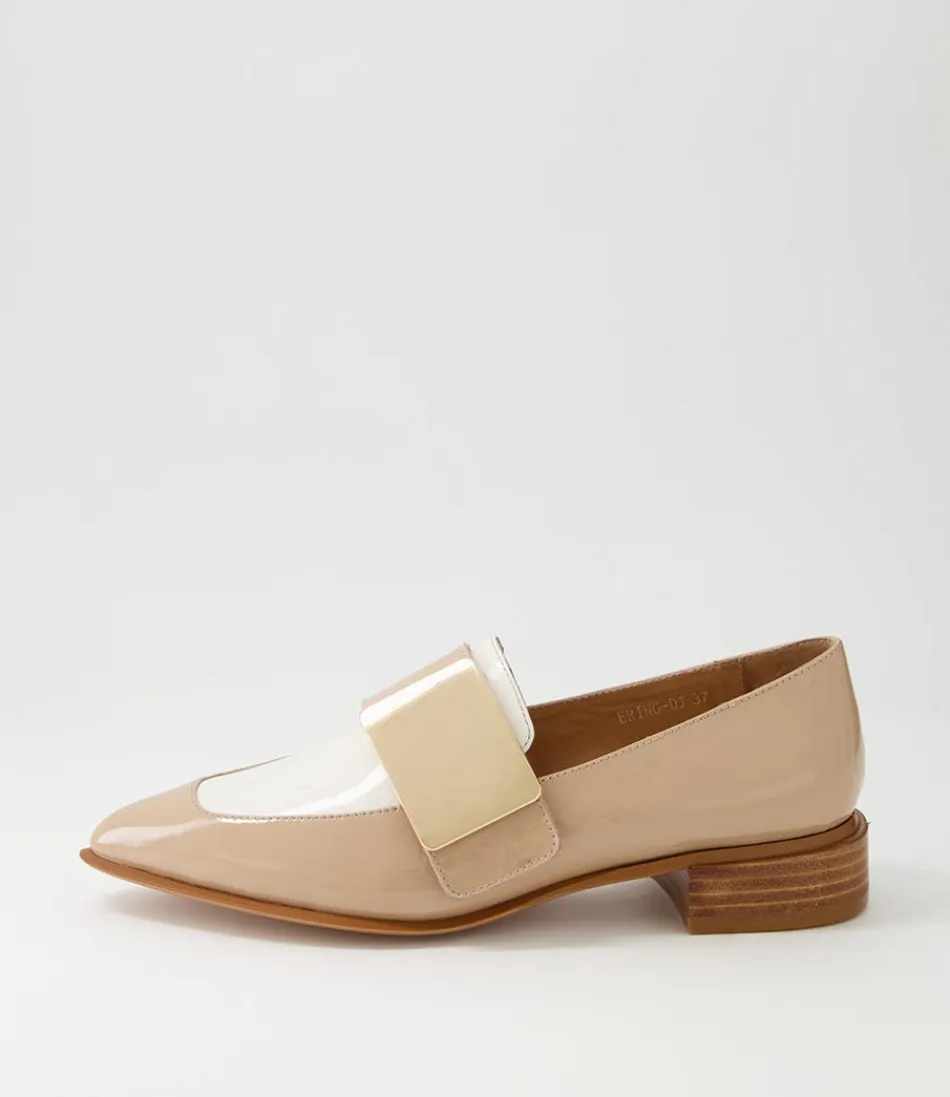 Women DJANGO & JULIETTE Loafers<Ering Camel Ivory Gold Patent Leather Loafers