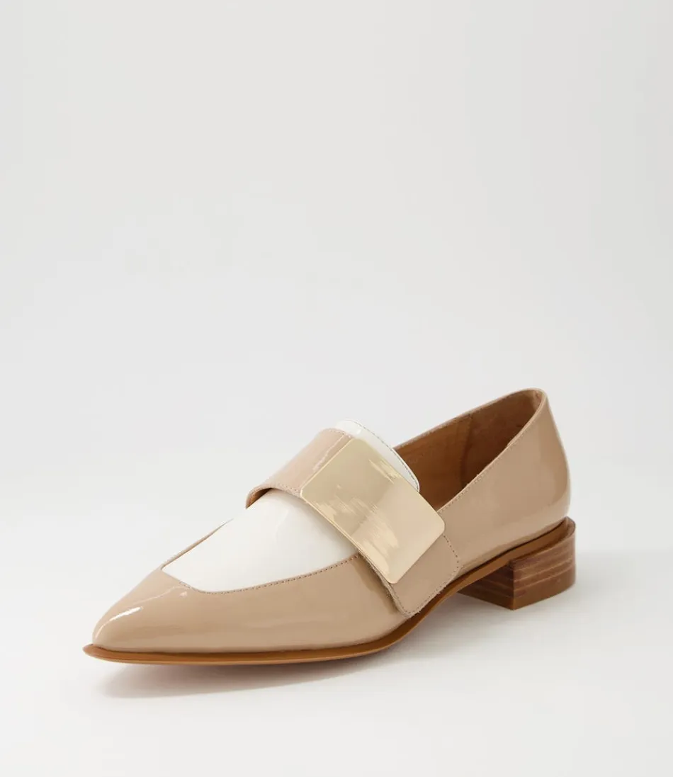 Women DJANGO & JULIETTE Loafers<Ering Camel Ivory Gold Patent Leather Loafers