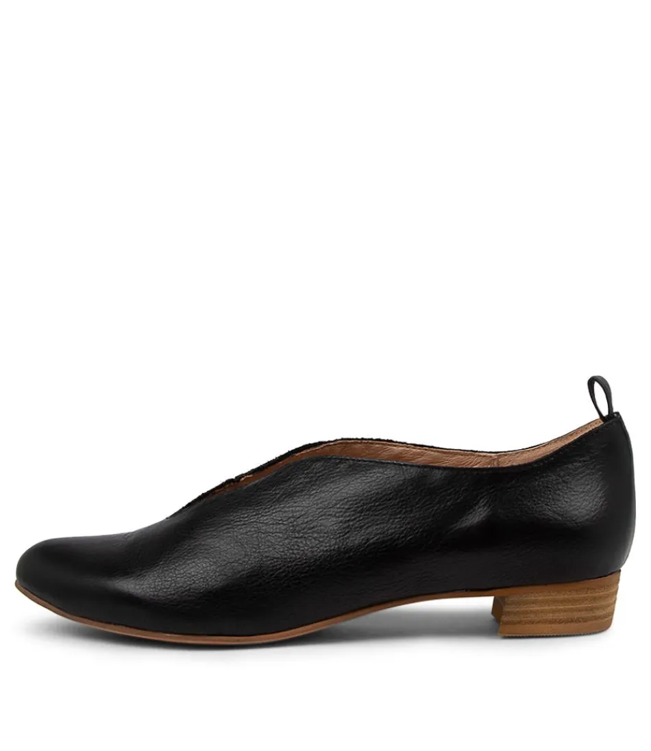 Women DJANGO & JULIETTE Flats<Esker Black Leather Slip-On Shoes Nh