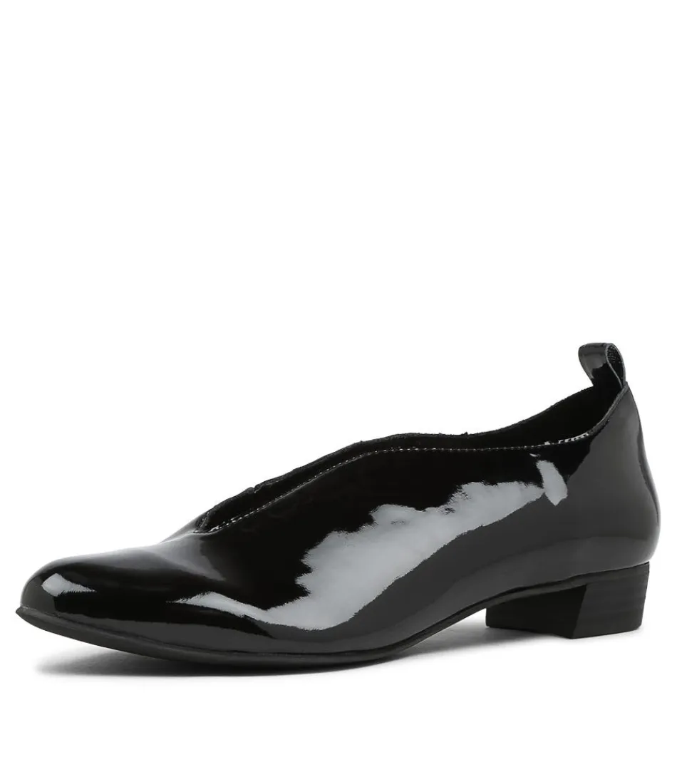 Women DJANGO & JULIETTE Flats<Esker Black Patent Leather Flat Shoes