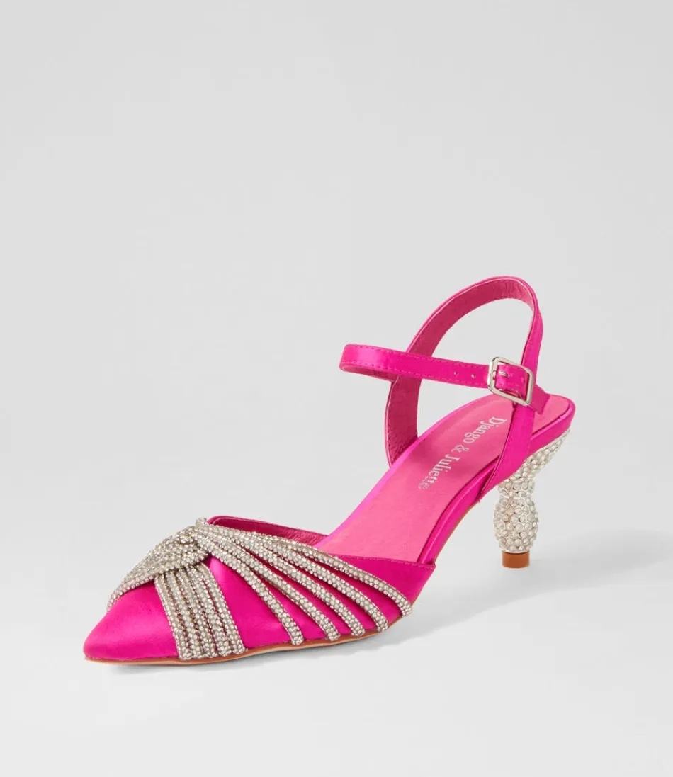 Women DJANGO & JULIETTE Heels<Eugenie Hot Pink Satin Heels