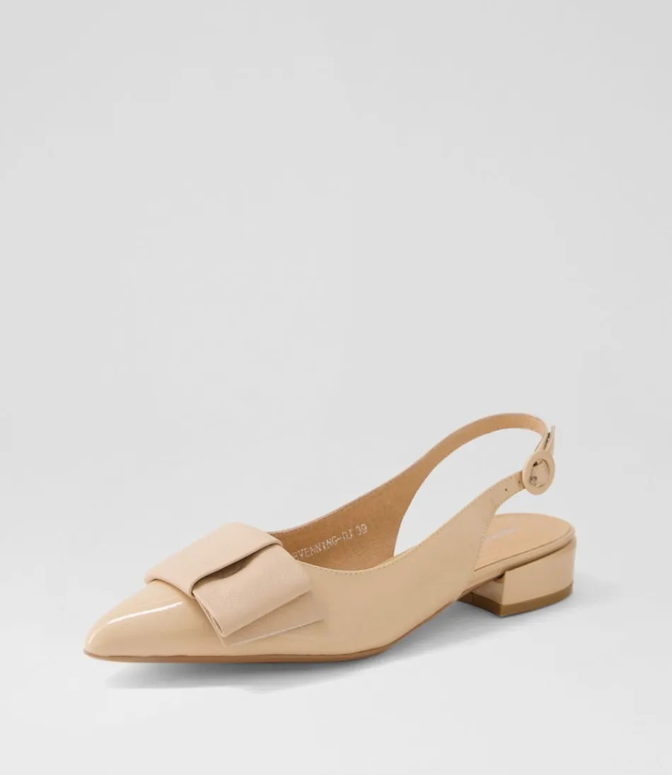 Women DJANGO & JULIETTE Flats<Evenning Nude Patent Leather Flat Shoes