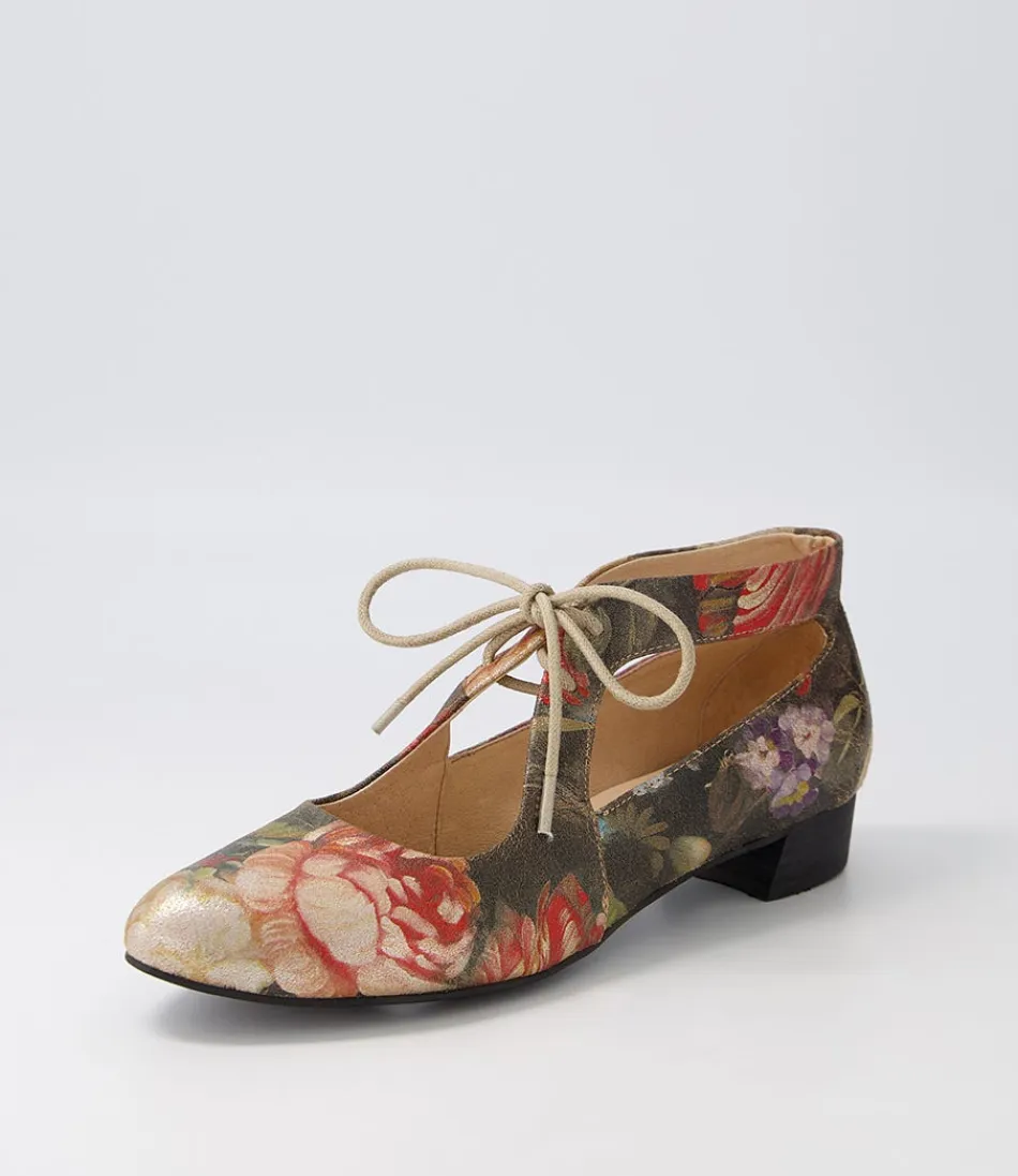 Women DJANGO & JULIETTE Flats<Ewing Vintage Metal Floral Leather Flat Shoes