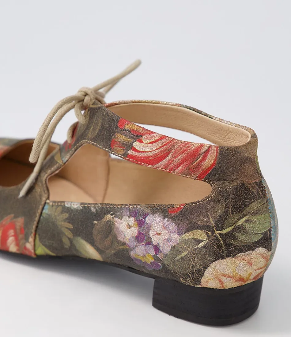 Women DJANGO & JULIETTE Flats<Ewing Vintage Metal Floral Leather Flat Shoes