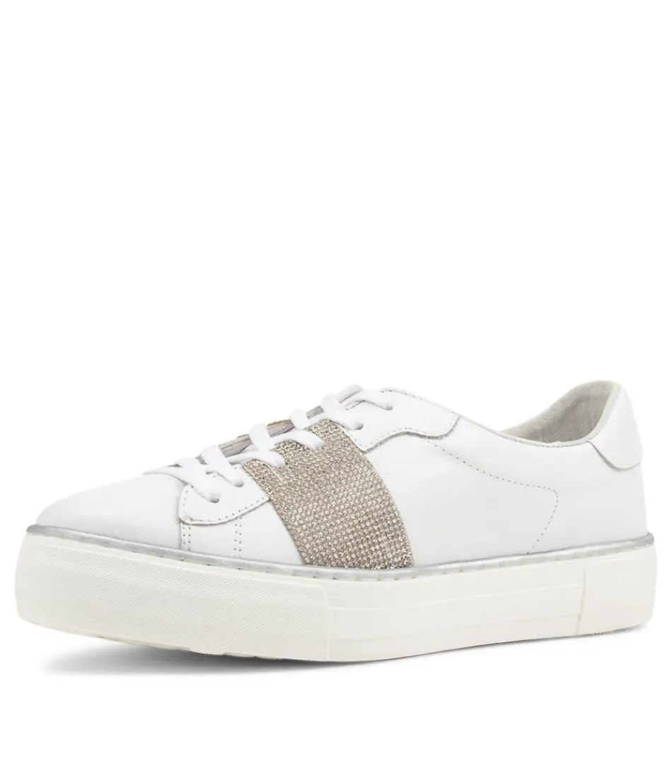 Women DJANGO & JULIETTE Sneakers<Fane White Leather Sneakers