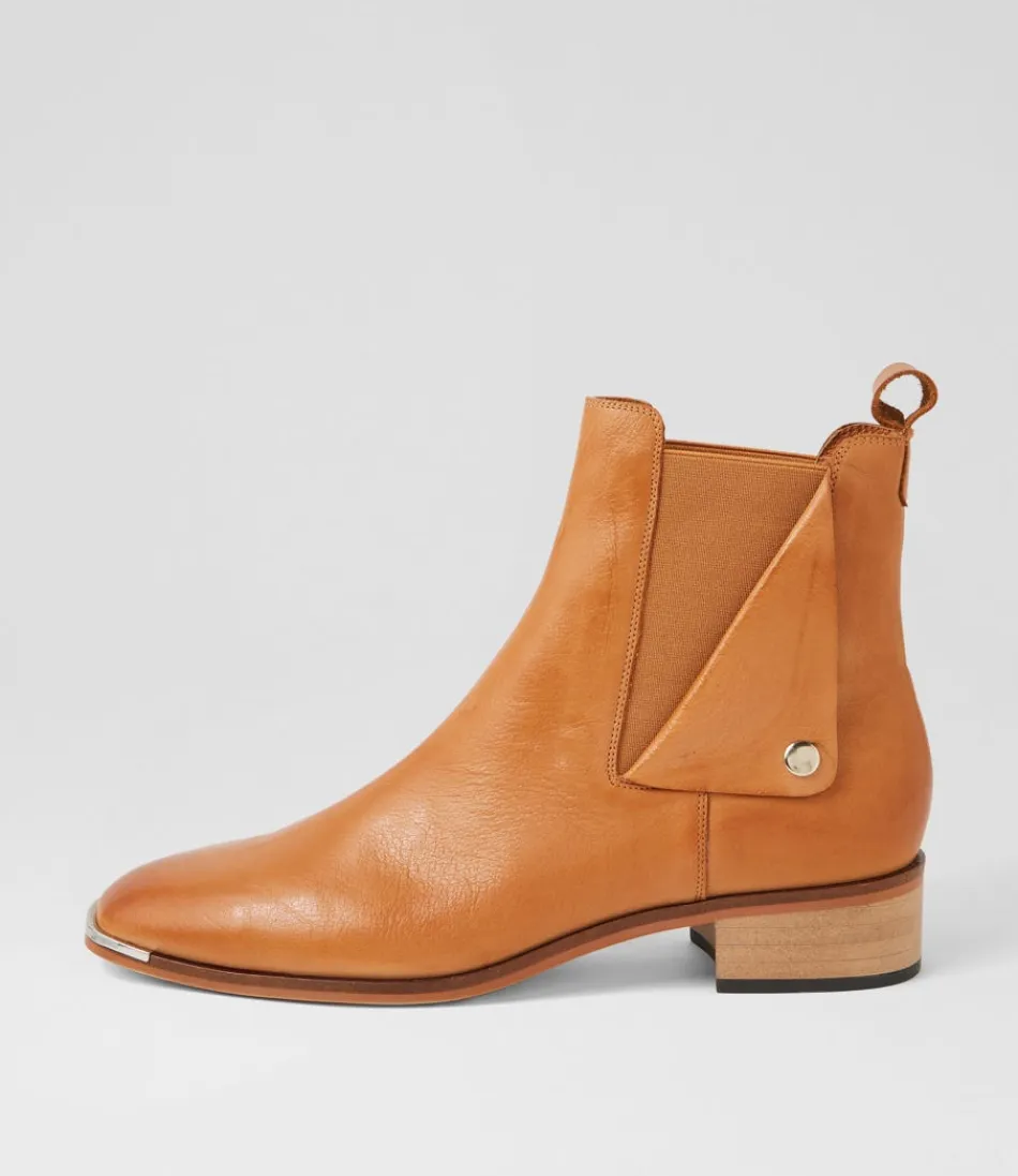 Women DJANGO & JULIETTE Boots<Fava New Tan Leather Ankle Boots