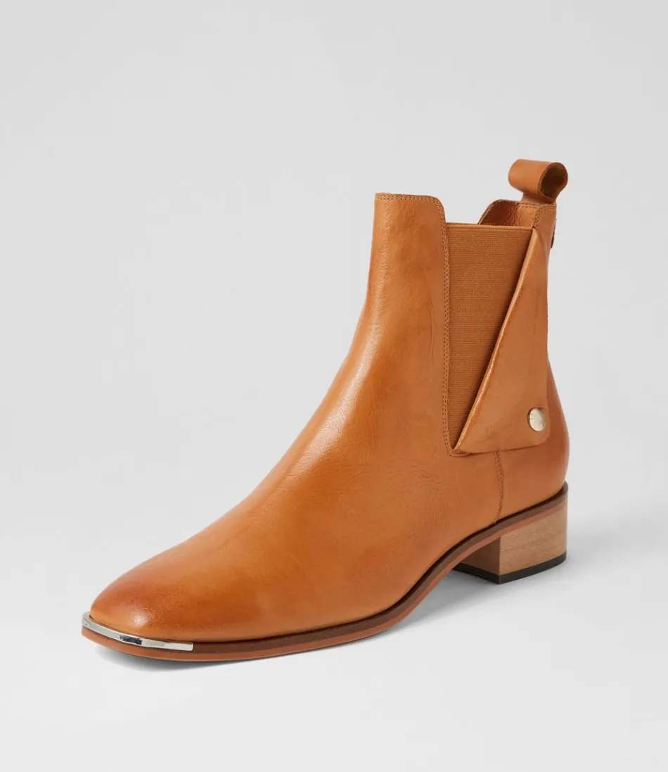 Women DJANGO & JULIETTE Boots<Fava New Tan Leather Ankle Boots