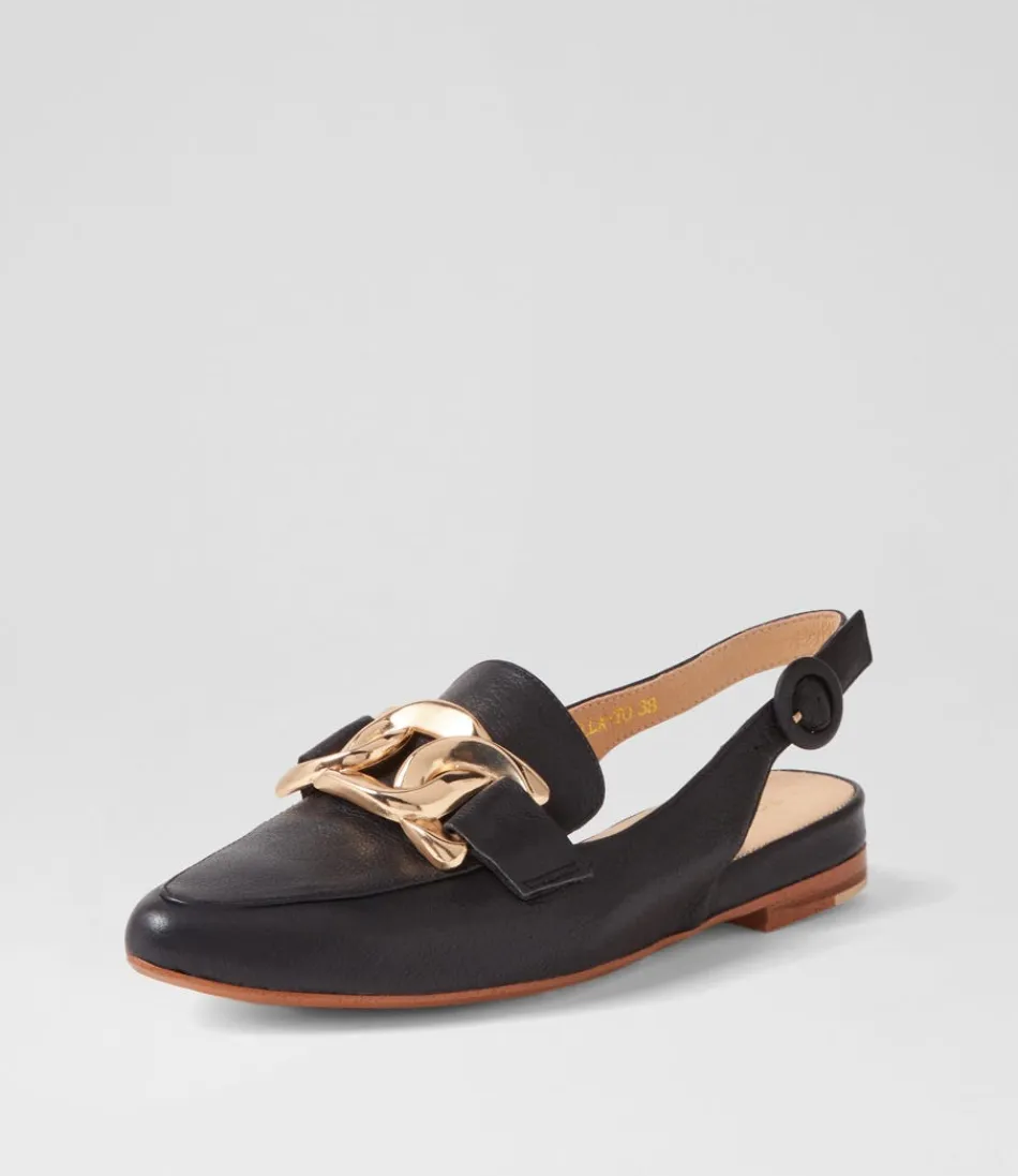 Women TOP END Loafers<Favilla Black Leather Loafers