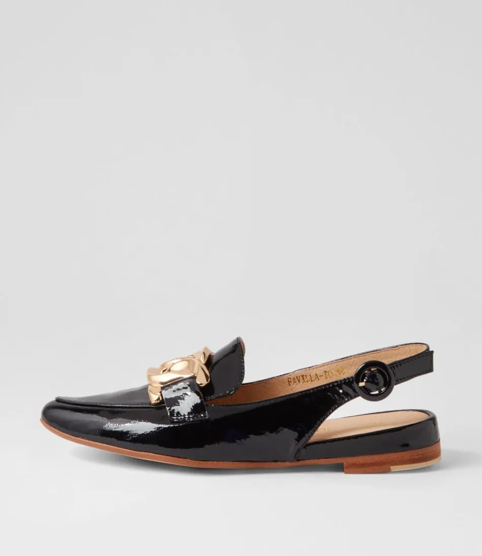 Women TOP END Loafers<Favilla Black Patent Leather Loafers