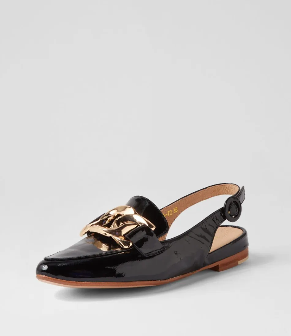 Women TOP END Loafers<Favilla Black Patent Leather Loafers