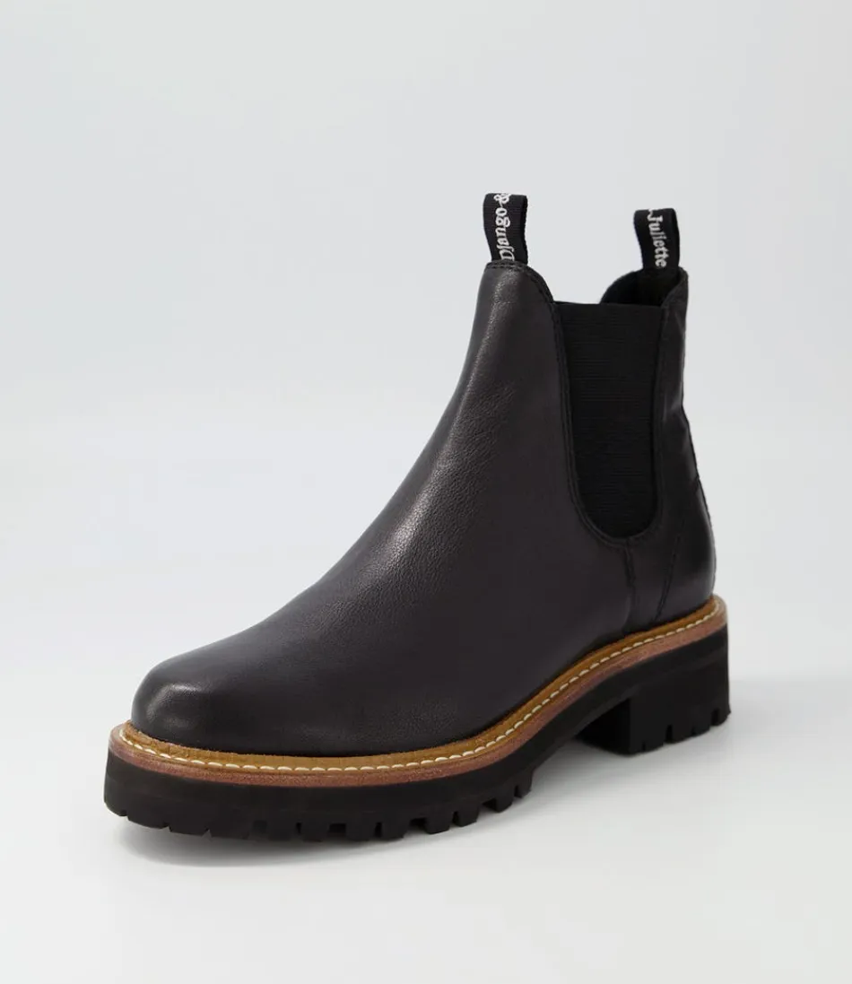 Women DJANGO & JULIETTE Boots<Femi Black Tumble Leather Chelsea Boots