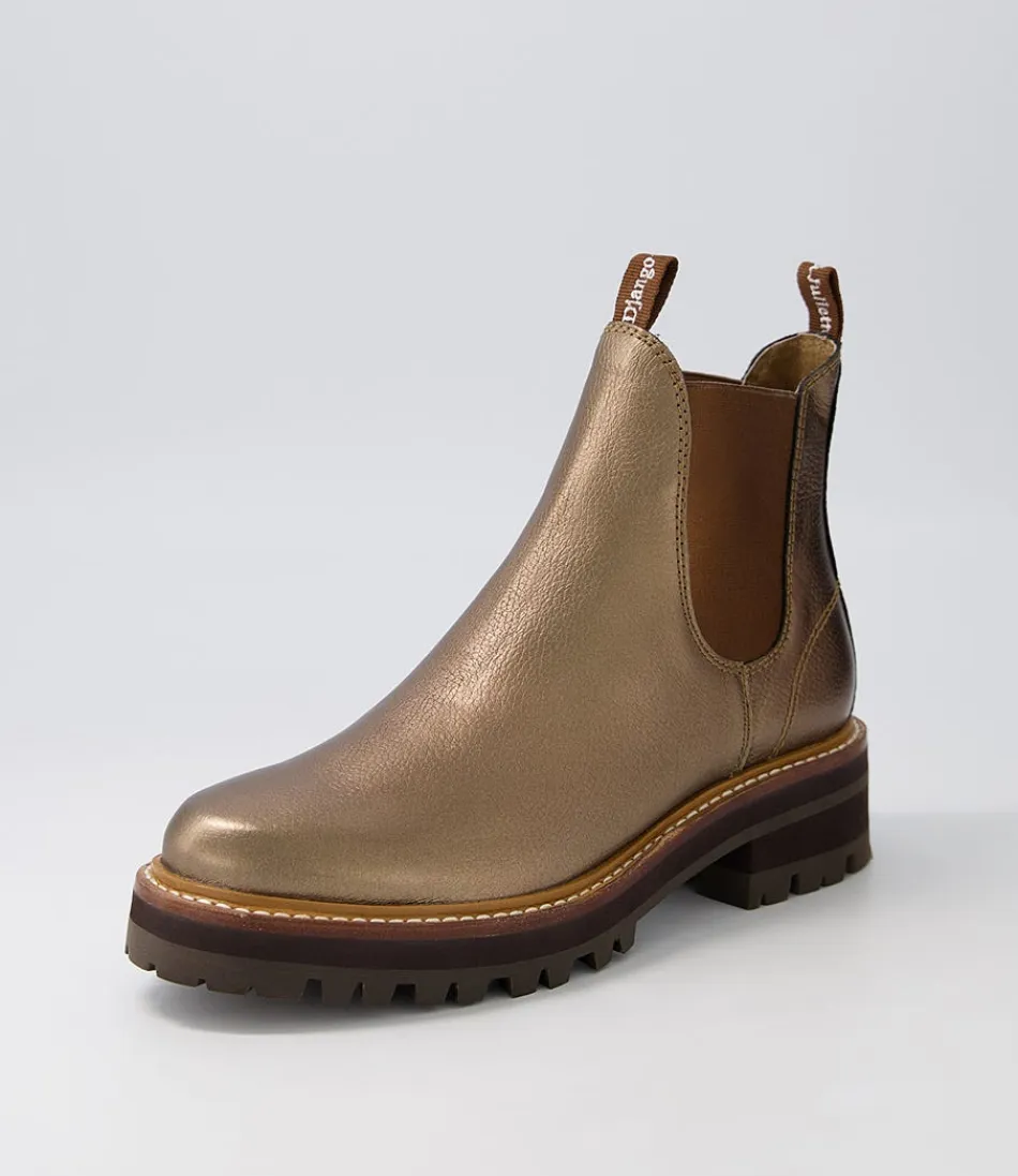 Women DJANGO & JULIETTE Boots<Femi Bronze Tumble Leather Chelsea Boots