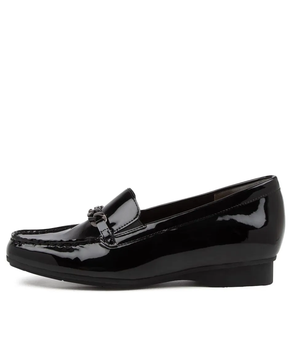 Women ZIERA Loafers<Fenders Xf Black Patent Leather Loafer