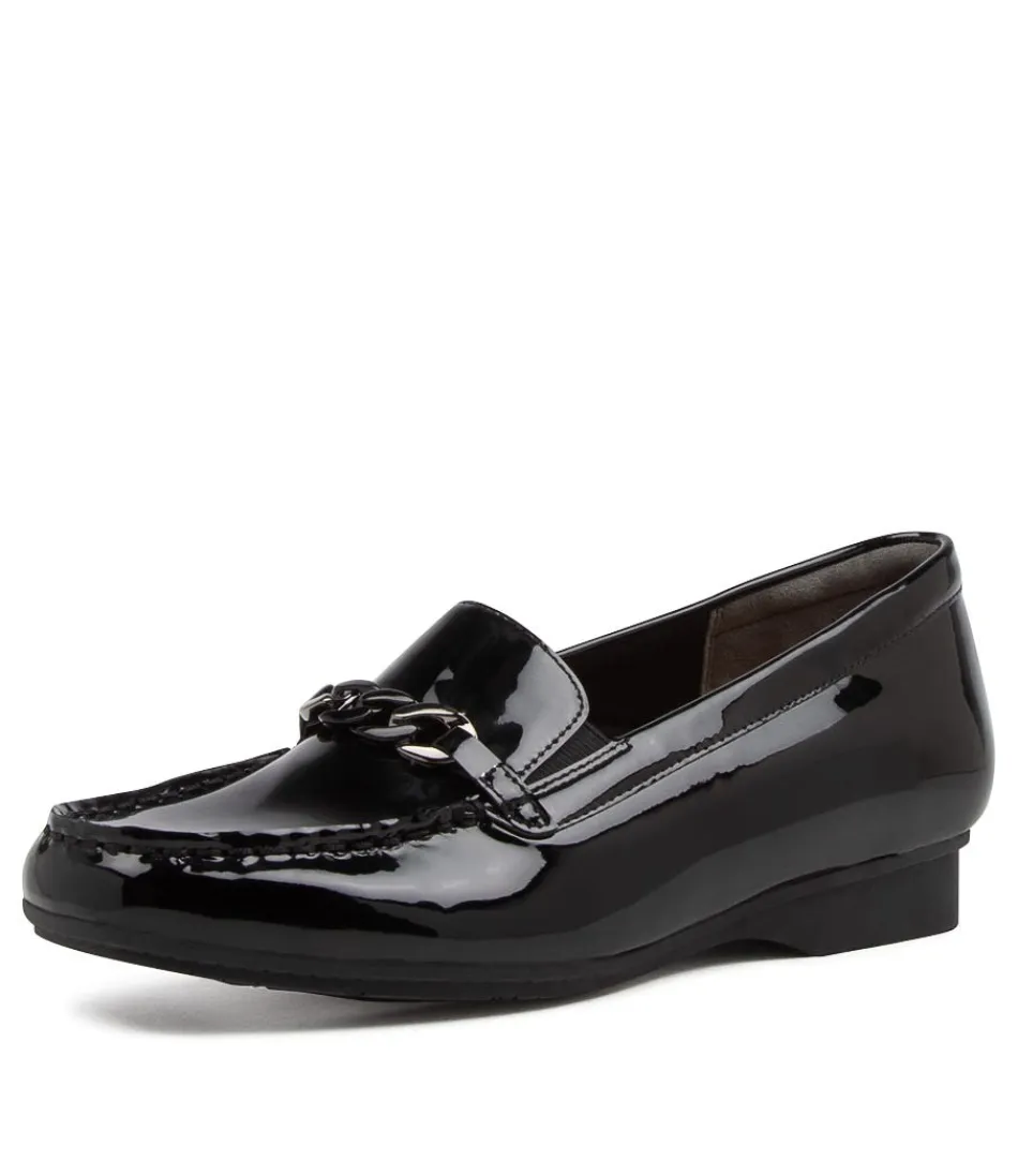 Women ZIERA Loafers<Fenders Xf Black Patent Leather Loafer