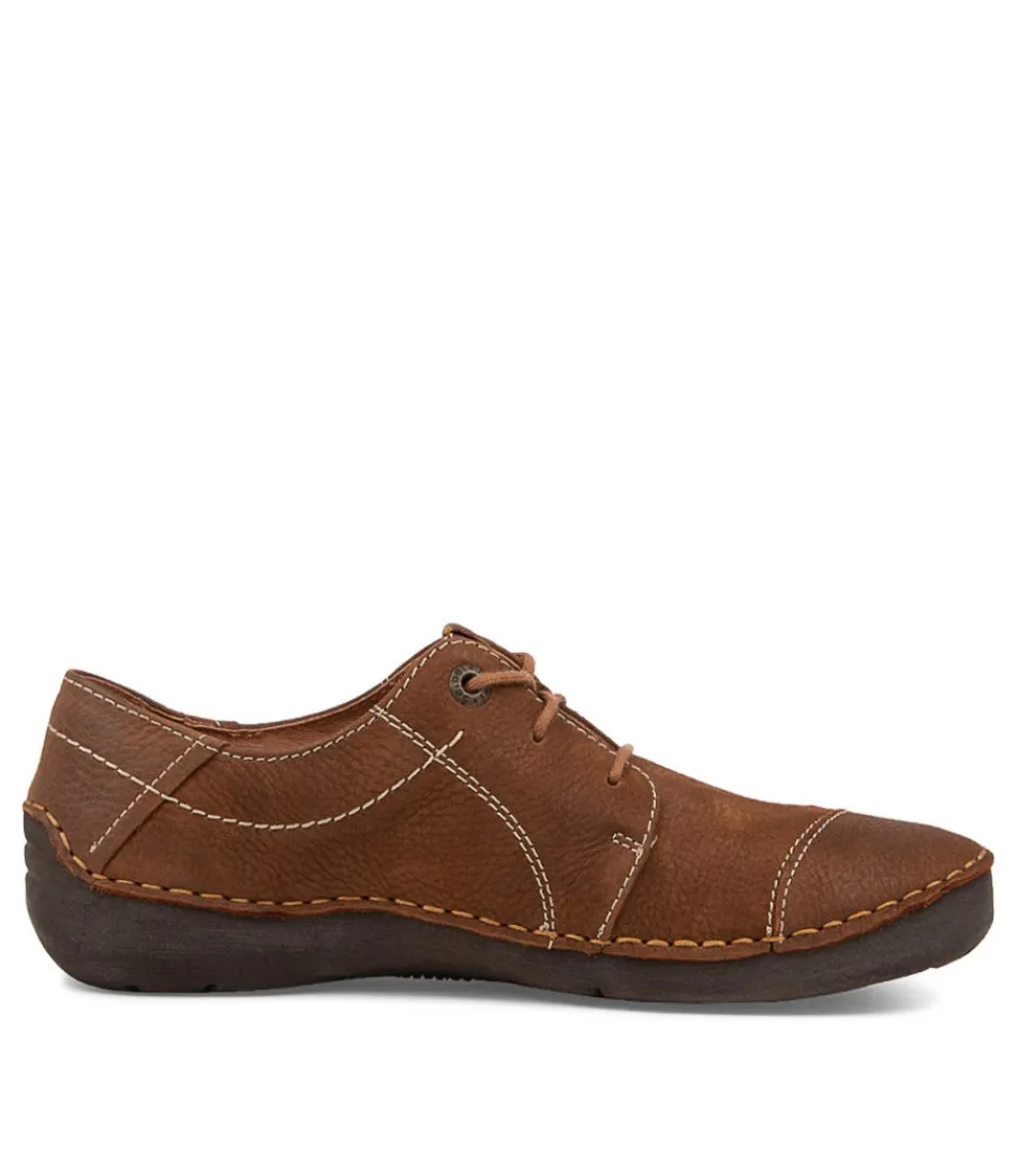 Women JOSEF SEIBEL Comfort<Fergey 20 Castagne Leather Sneakers