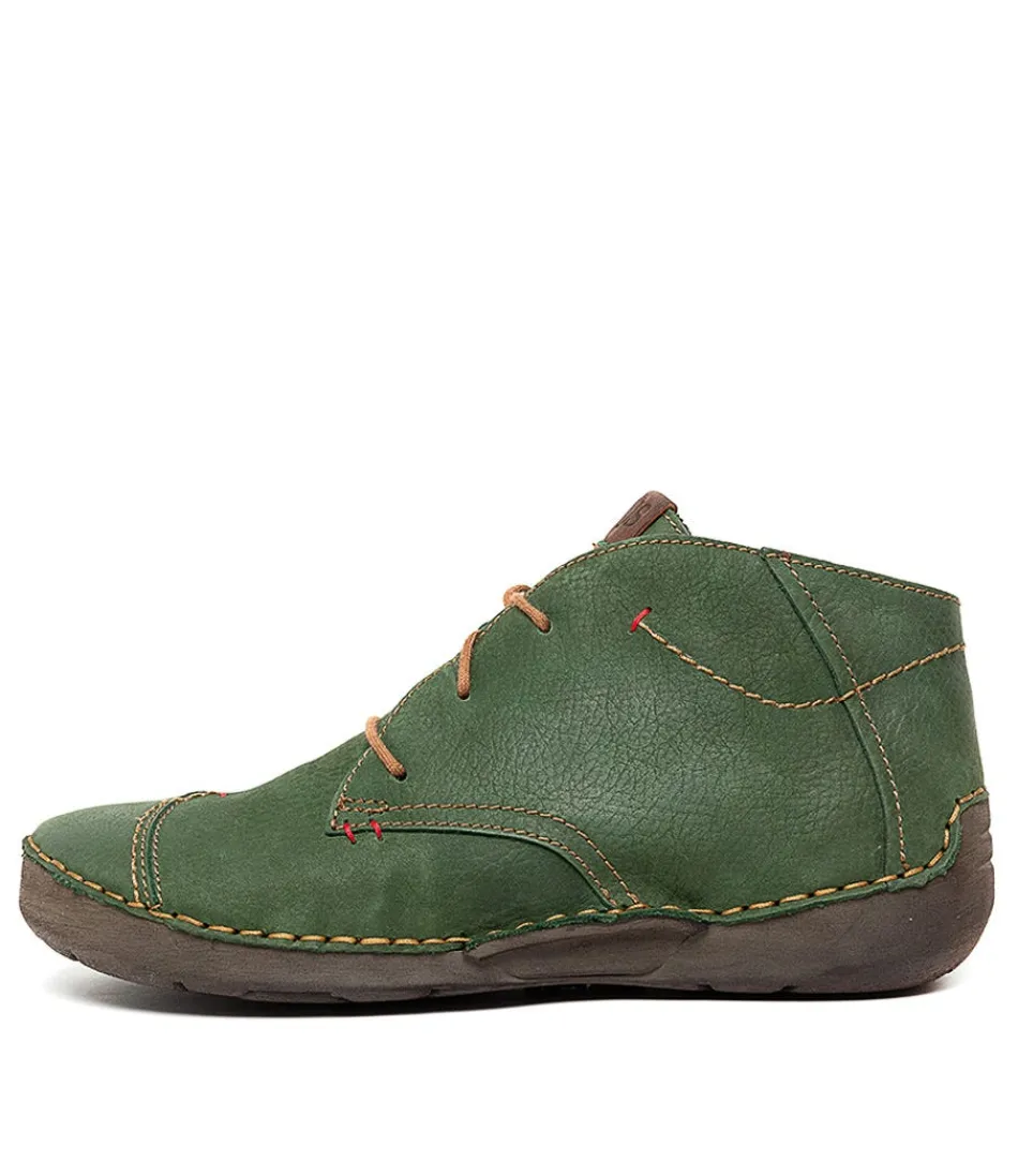 Women JOSEF SEIBEL Boots<Fergey 18 Green Leather