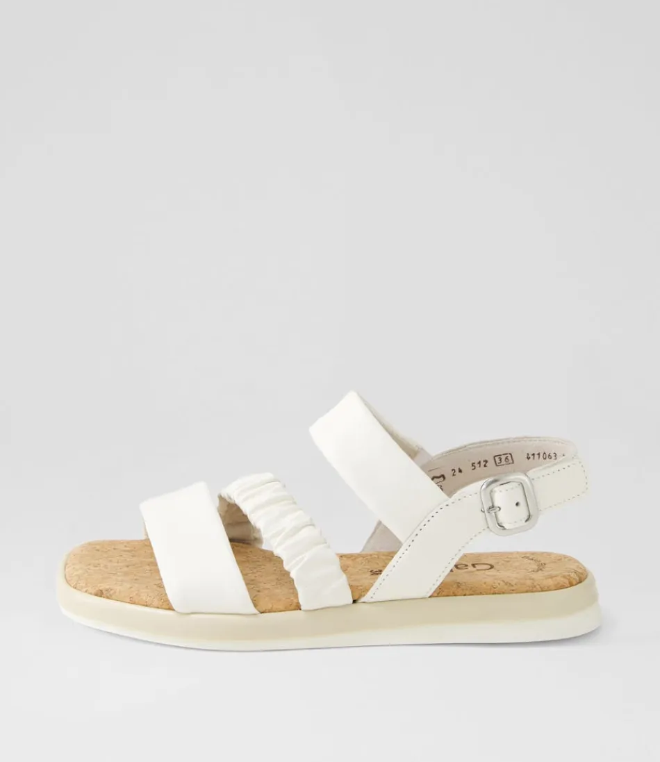 Women GABOR Comfort<Fico Latte Leather Sandals