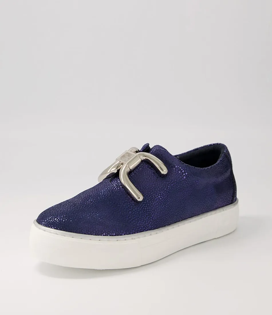 Women DJANGO & JULIETTE Sneakers<Filpy Navy Speckle Leather Sneakers