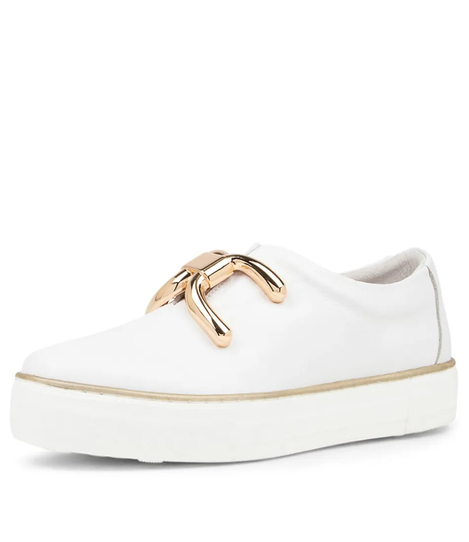 Women DJANGO & JULIETTE Flats<Filpy White Leather Sneakers