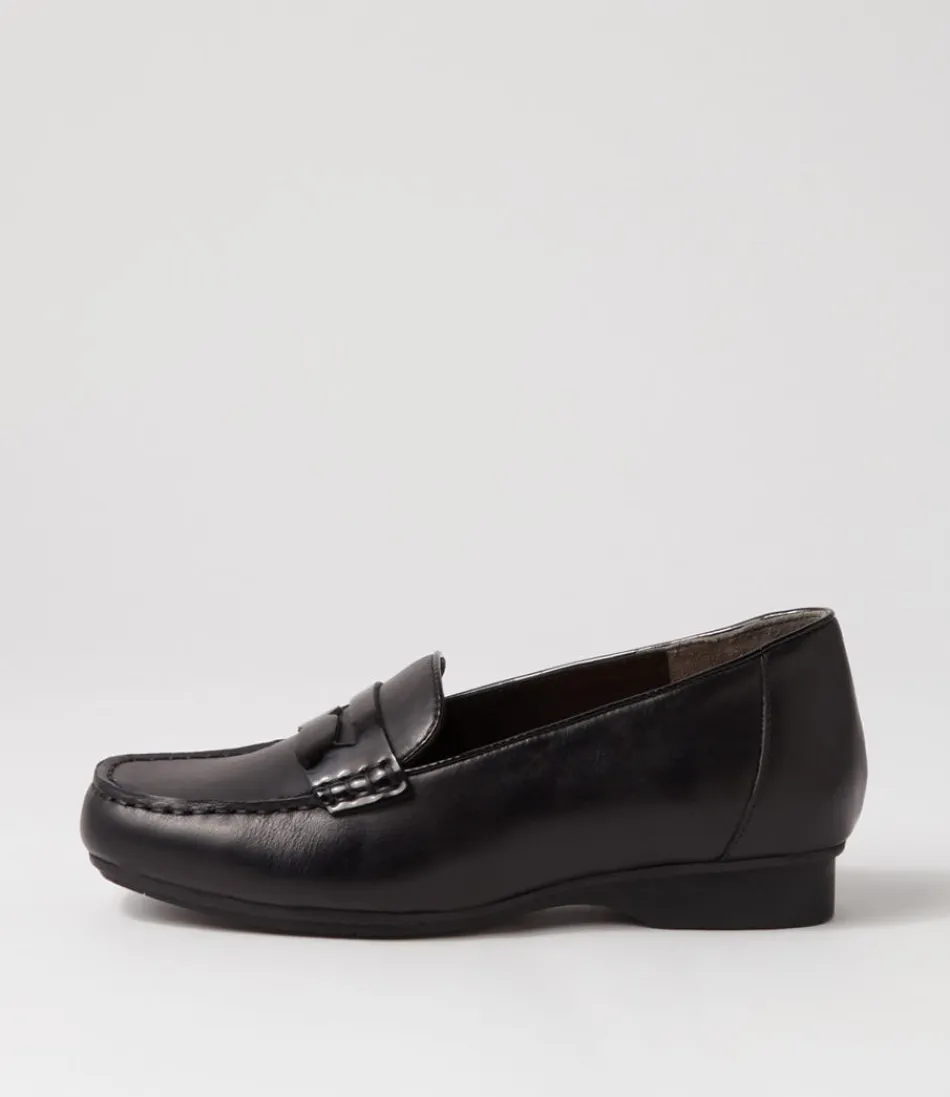 Women ZIERA Loafers<Finnit Xf Black Shine Leather Loafers