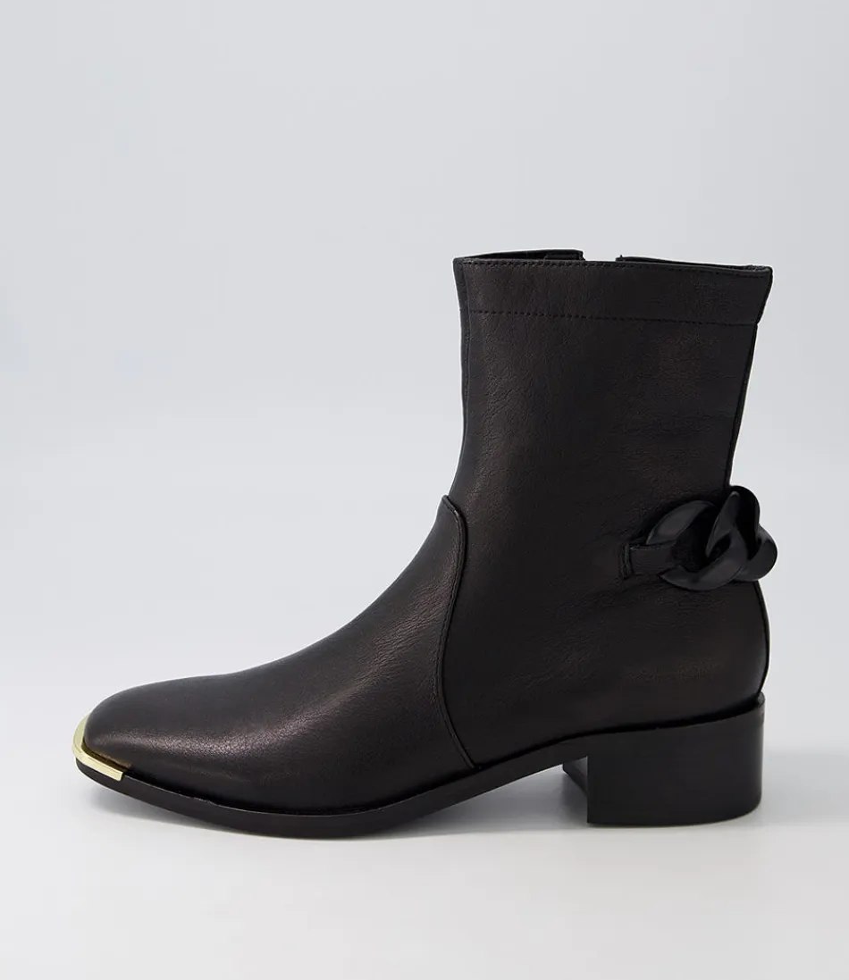 Women DJANGO & JULIETTE Boots<Firat Black Leather Ankle Boots