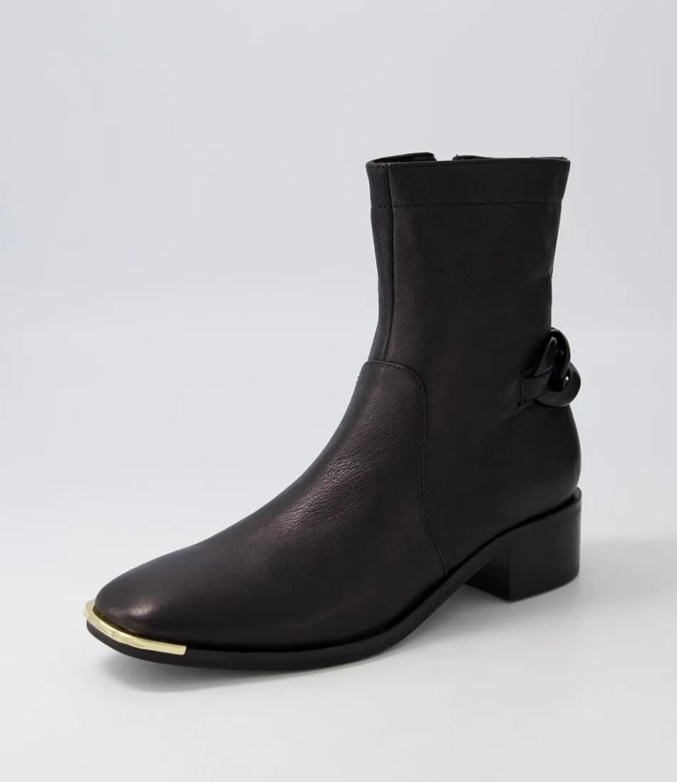 Women DJANGO & JULIETTE Boots<Firat Black Leather Ankle Boots