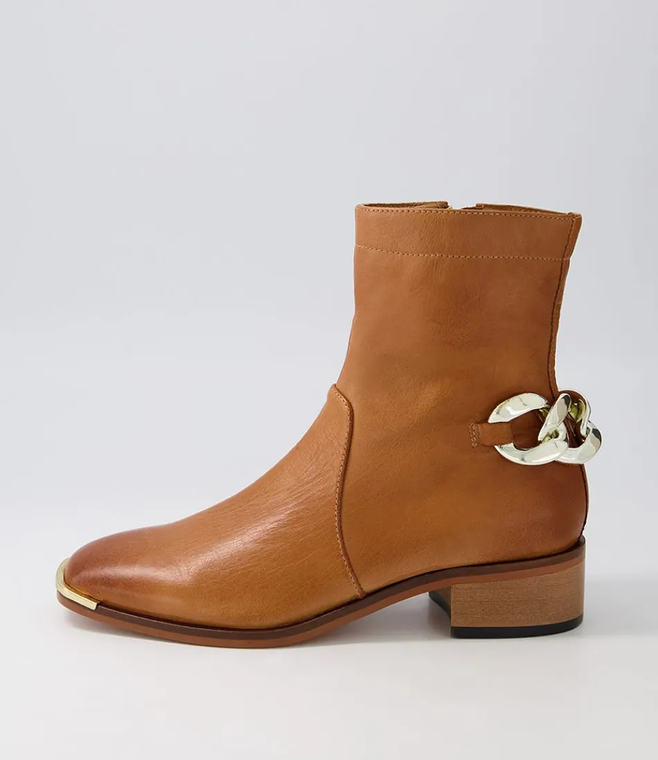 Women DJANGO & JULIETTE Boots<Firat New Tan Leather Ankle Boots