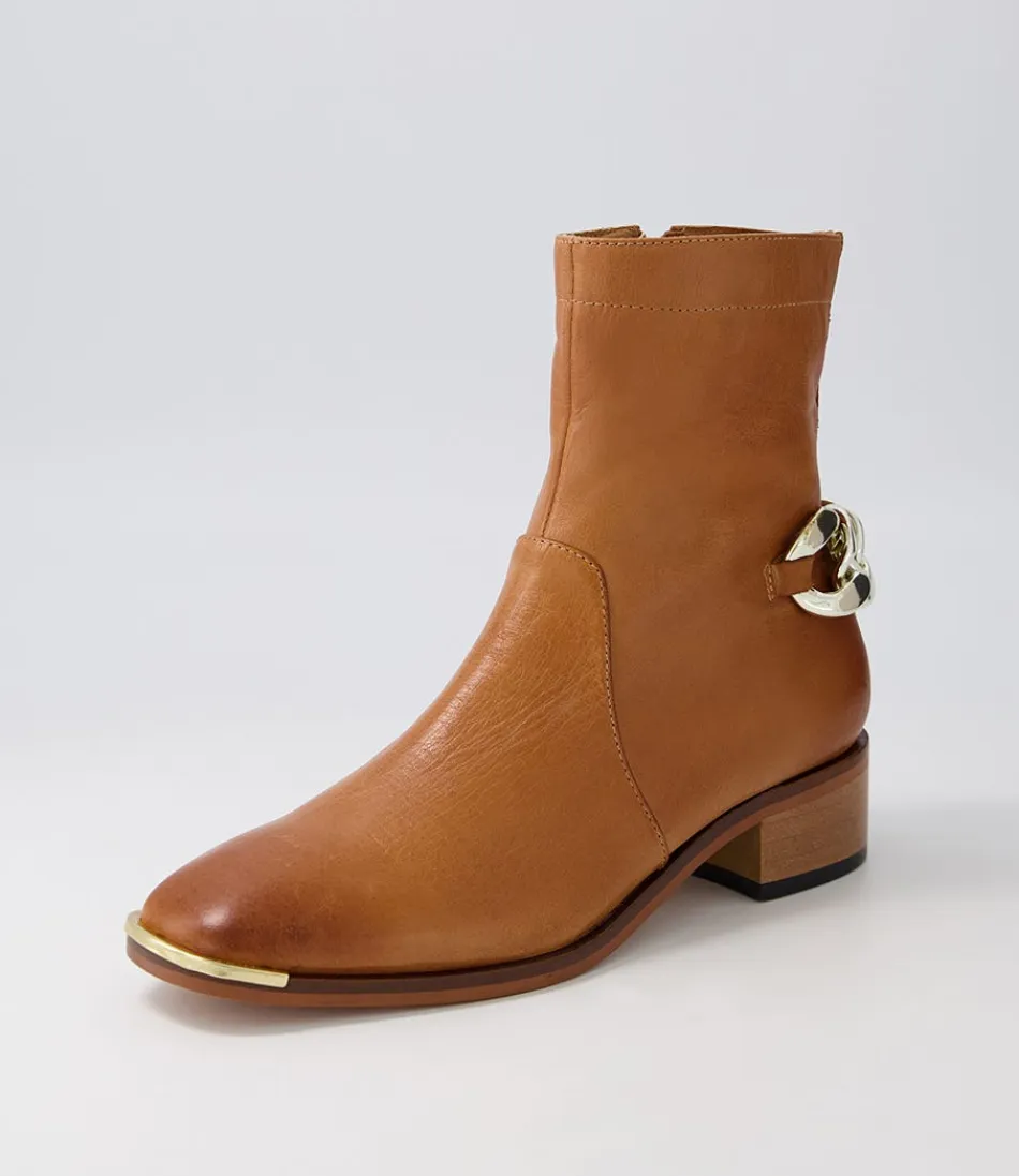 Women DJANGO & JULIETTE Boots<Firat New Tan Leather Ankle Boots