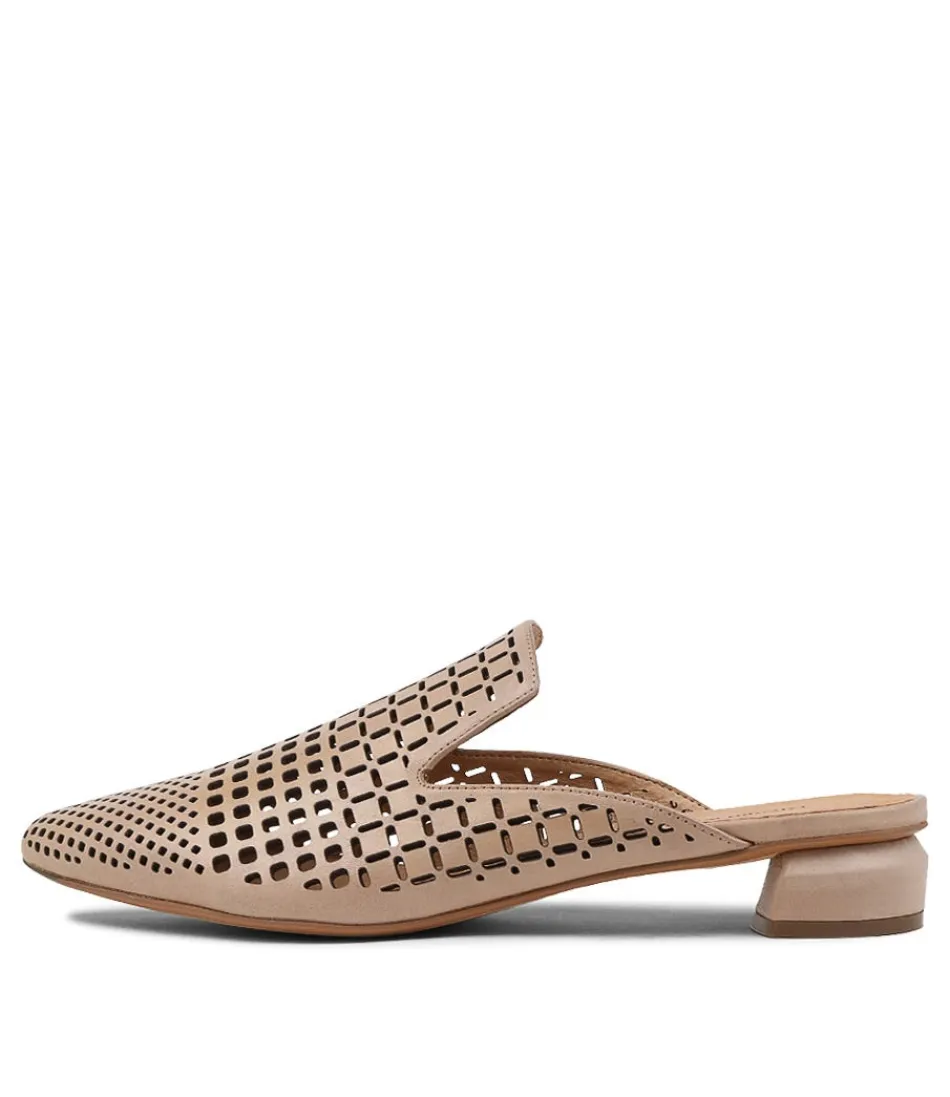 Women DJANGO & JULIETTE Flats<Flan Nude Leather Mules