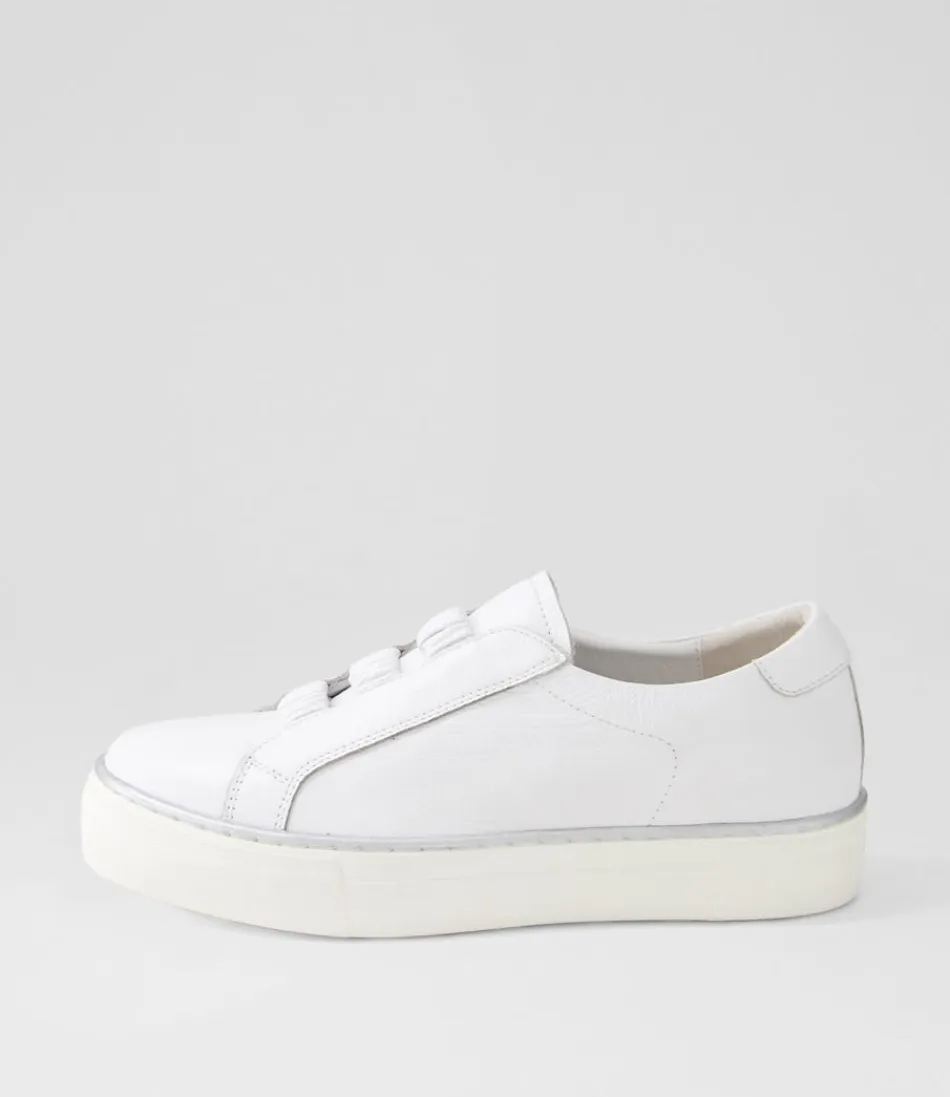 Women DJANGO & JULIETTE Sneakers<Fletary White Leather Sneakers