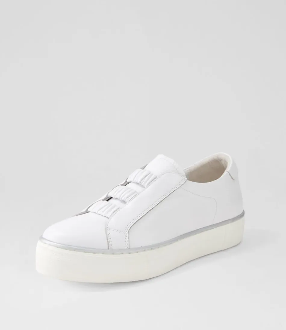 Women DJANGO & JULIETTE Sneakers<Fletary White Leather Sneakers