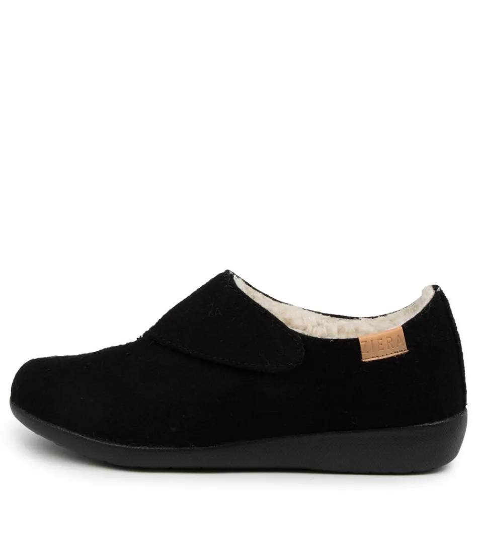 Women ZIERA Comfort<Fliss Xw Black Fabric