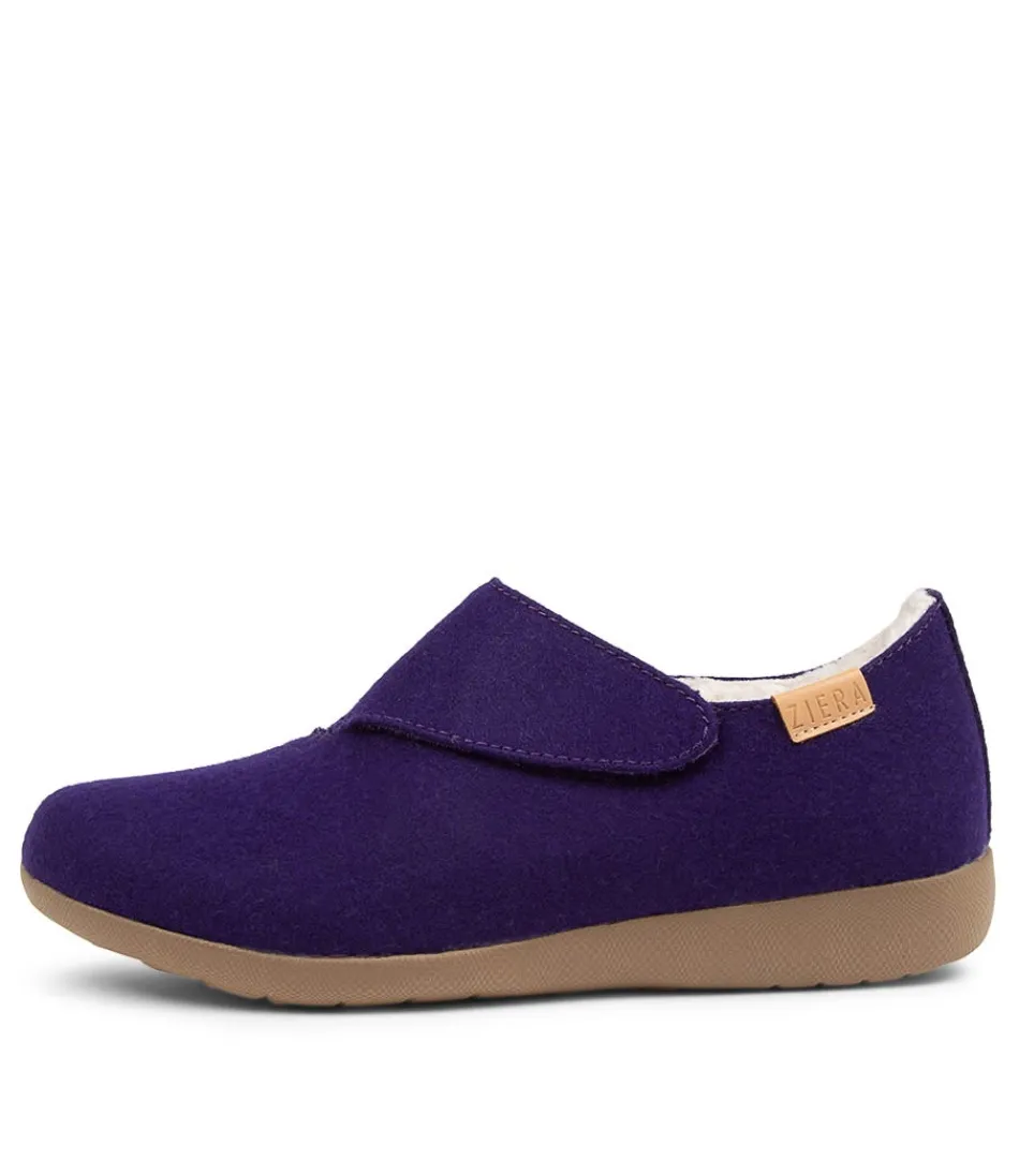 Women ZIERA Loafers<Fliss Xw Dk Purple Fabric