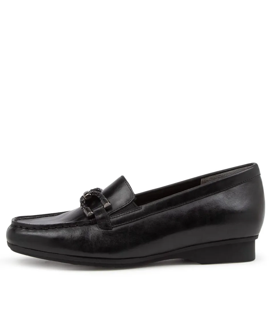 Women ZIERA Loafers<Flossys Xf Black Leather Loafers