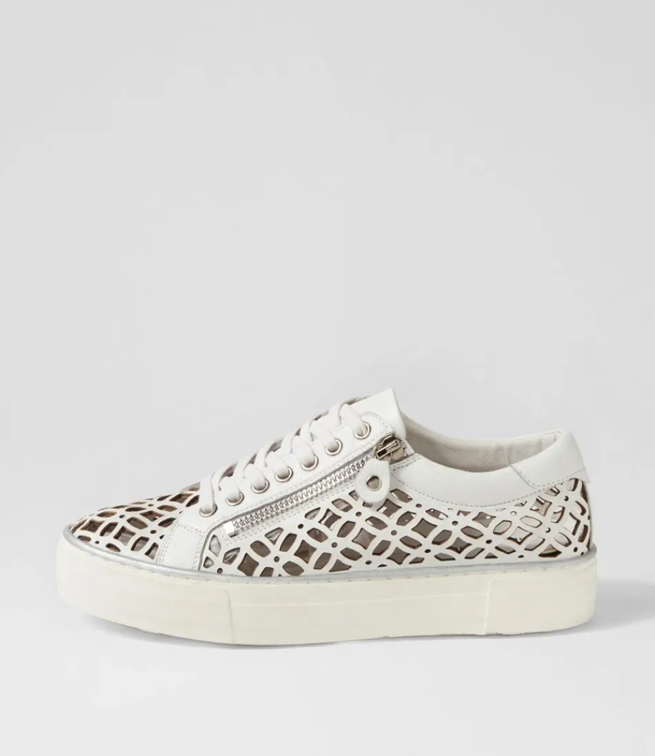 Women DJANGO & JULIETTE Sneakers<Flynng White Leather Sneakers