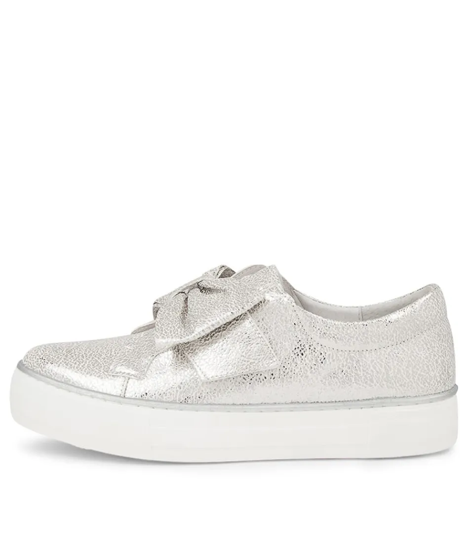 Women DJANGO & JULIETTE Sneakers<Folko Silver Leather Sneakers