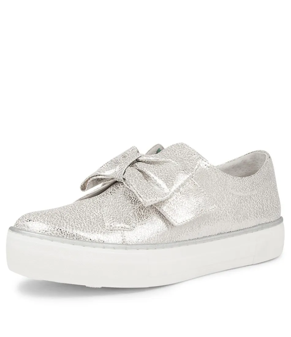 Women DJANGO & JULIETTE Sneakers<Folko Silver Leather Sneakers