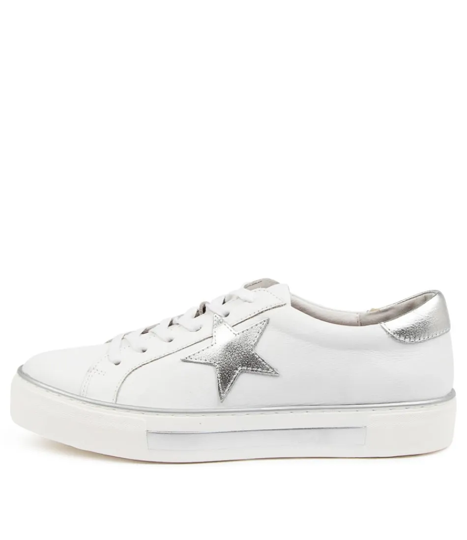 Women DJANGO & JULIETTE Sneakers<Fonno White-Silver Leathr