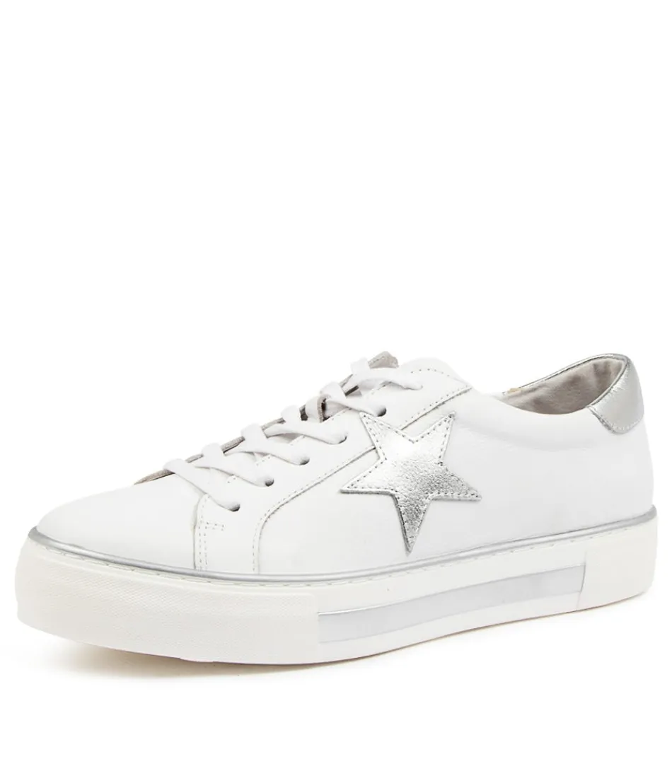 Women DJANGO & JULIETTE Sneakers<Fonno White-Silver Leathr