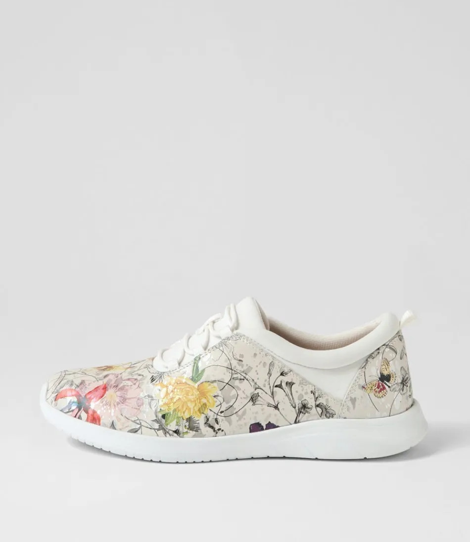 Women ZIERA Comfort<Fox Xf White Fields Leather Sneakers