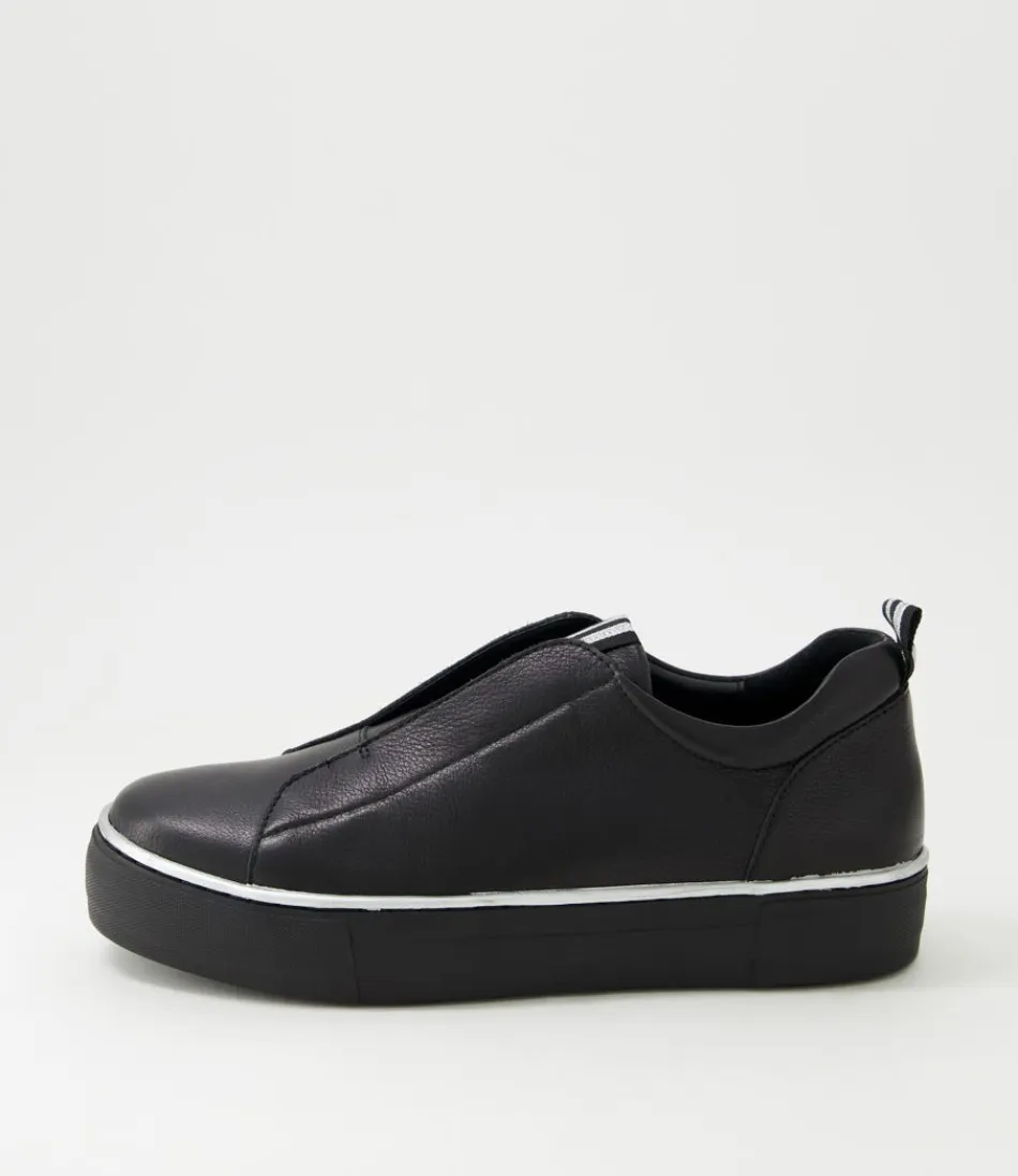 Women DJANGO & JULIETTE Sneakers<Fredie Black Silver Leather Sneakers