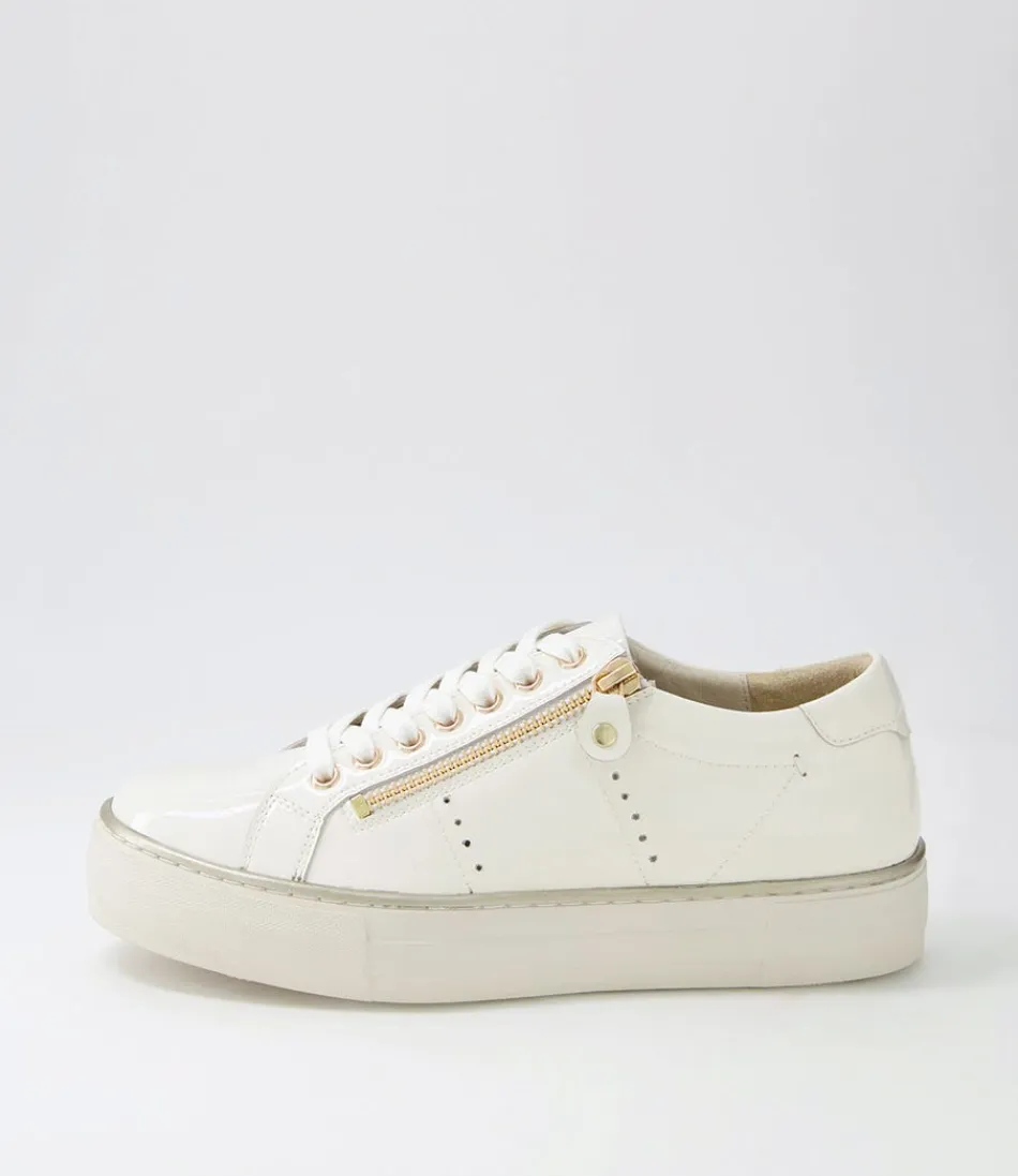 Women DJANGO & JULIETTE Sneakers<Froggy Ivory Patent Leather Sneakers