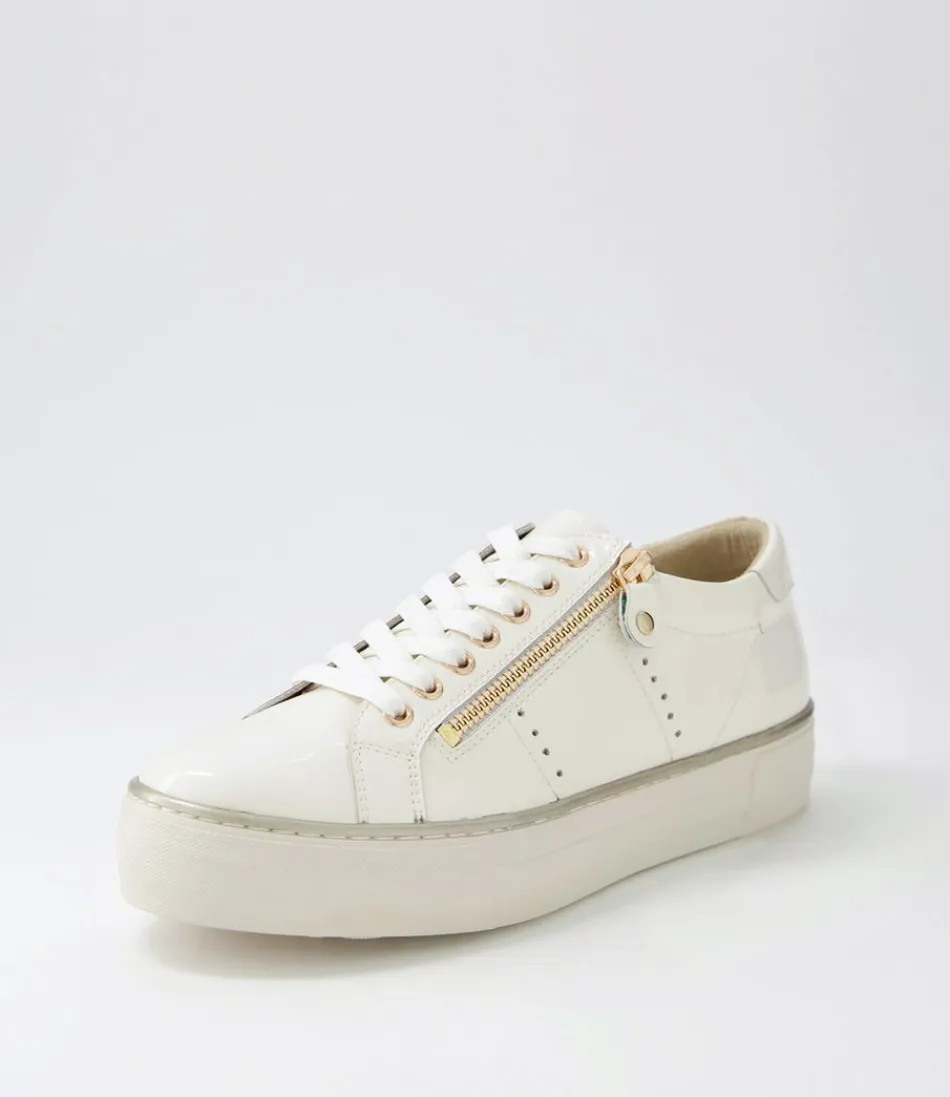 Women DJANGO & JULIETTE Sneakers<Froggy Ivory Patent Leather Sneakers